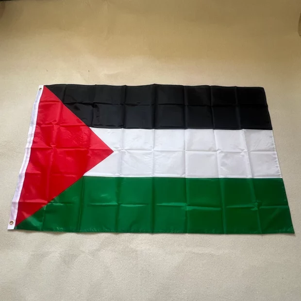 Drapeau palestinien suspendu en polyester – 60 × 90 cm ou 90 × 150 cm