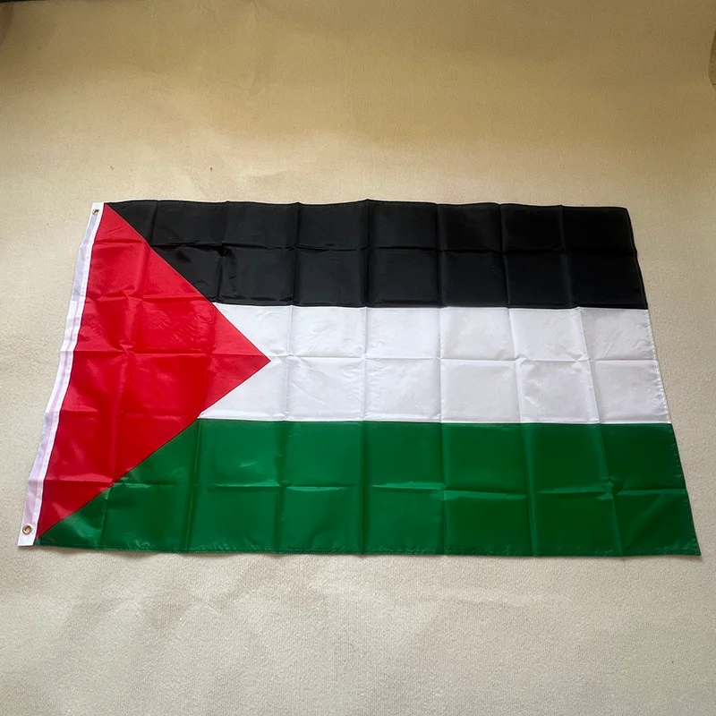 Drapeau palestinien suspendu en polyester – 60 × 90 cm ou 90 × 150 cm
