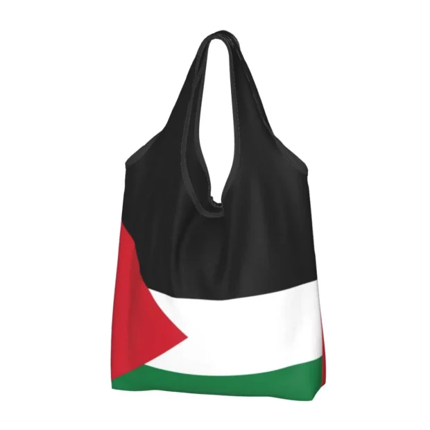 Cabas pliable en polyester au drapeau palestinien