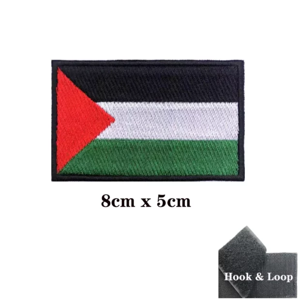 Écusson brodé du drapeau palestinien à dos autoagrippant