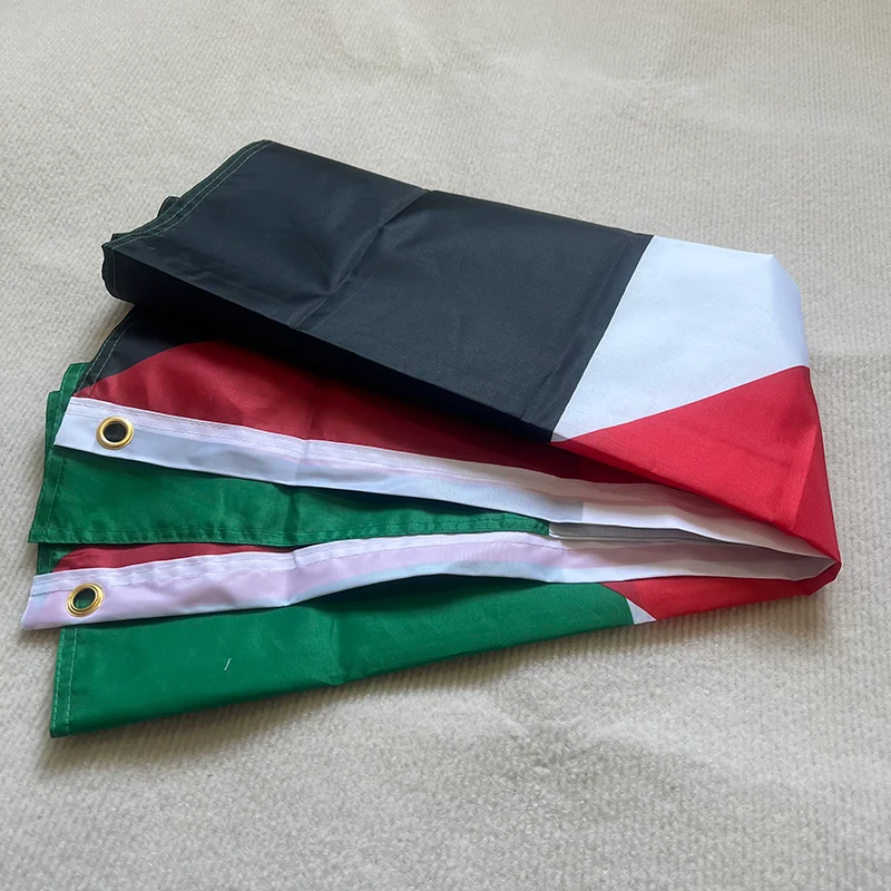 Détail du tissu du drapeau palestinien