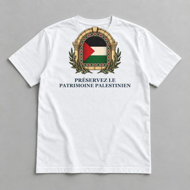 T-shirt « Préservez le patrimoine palestinien »