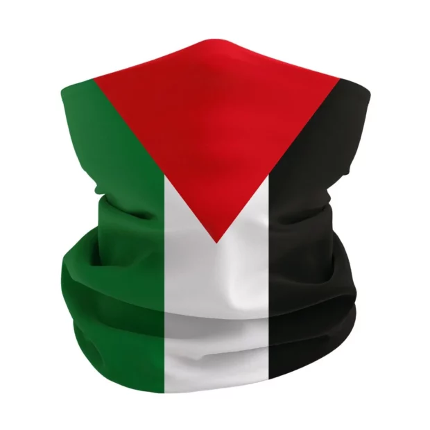 Cache-cou tubulaire aux couleurs du drapeau palestinien
