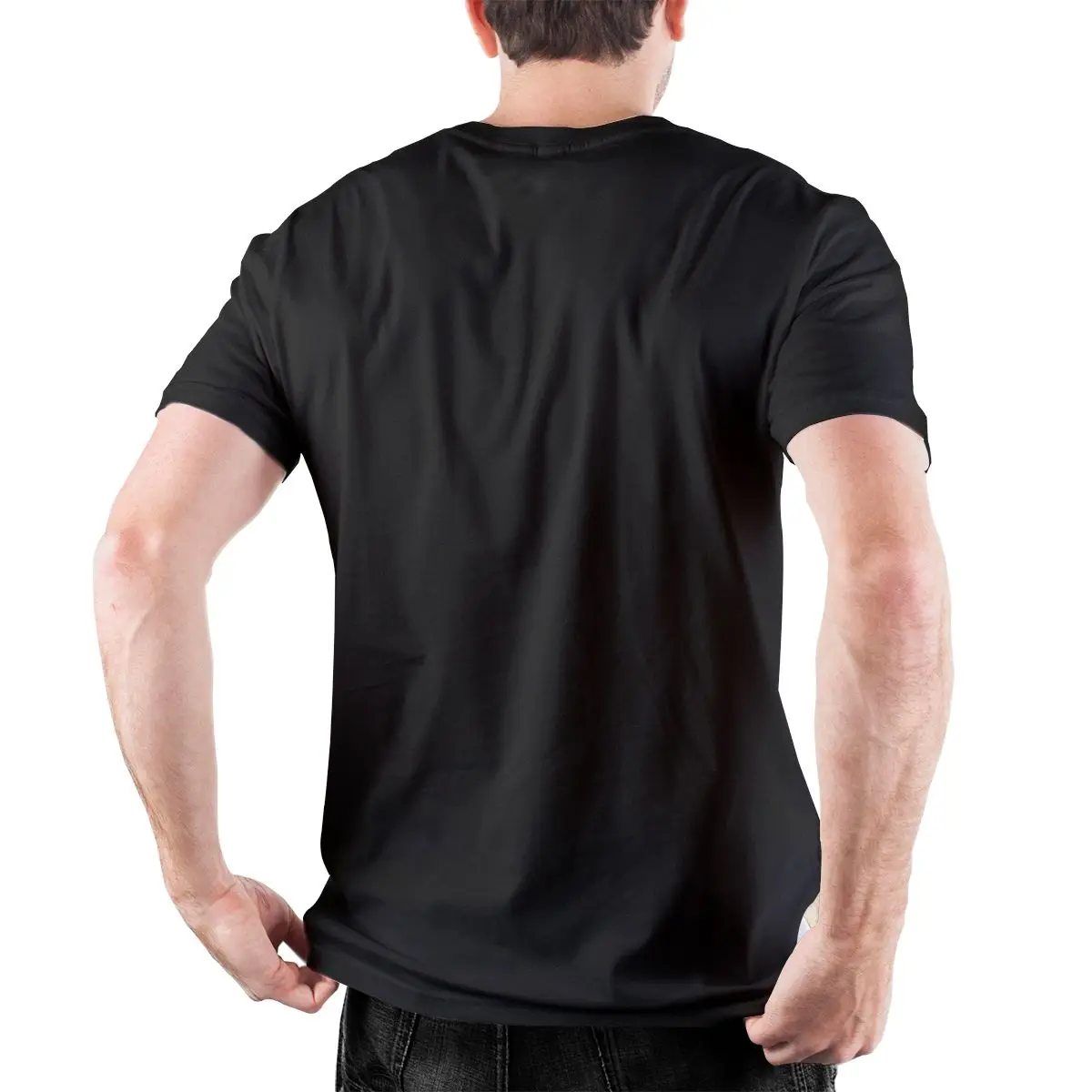 Détail du t-shirt noir Palestine porté