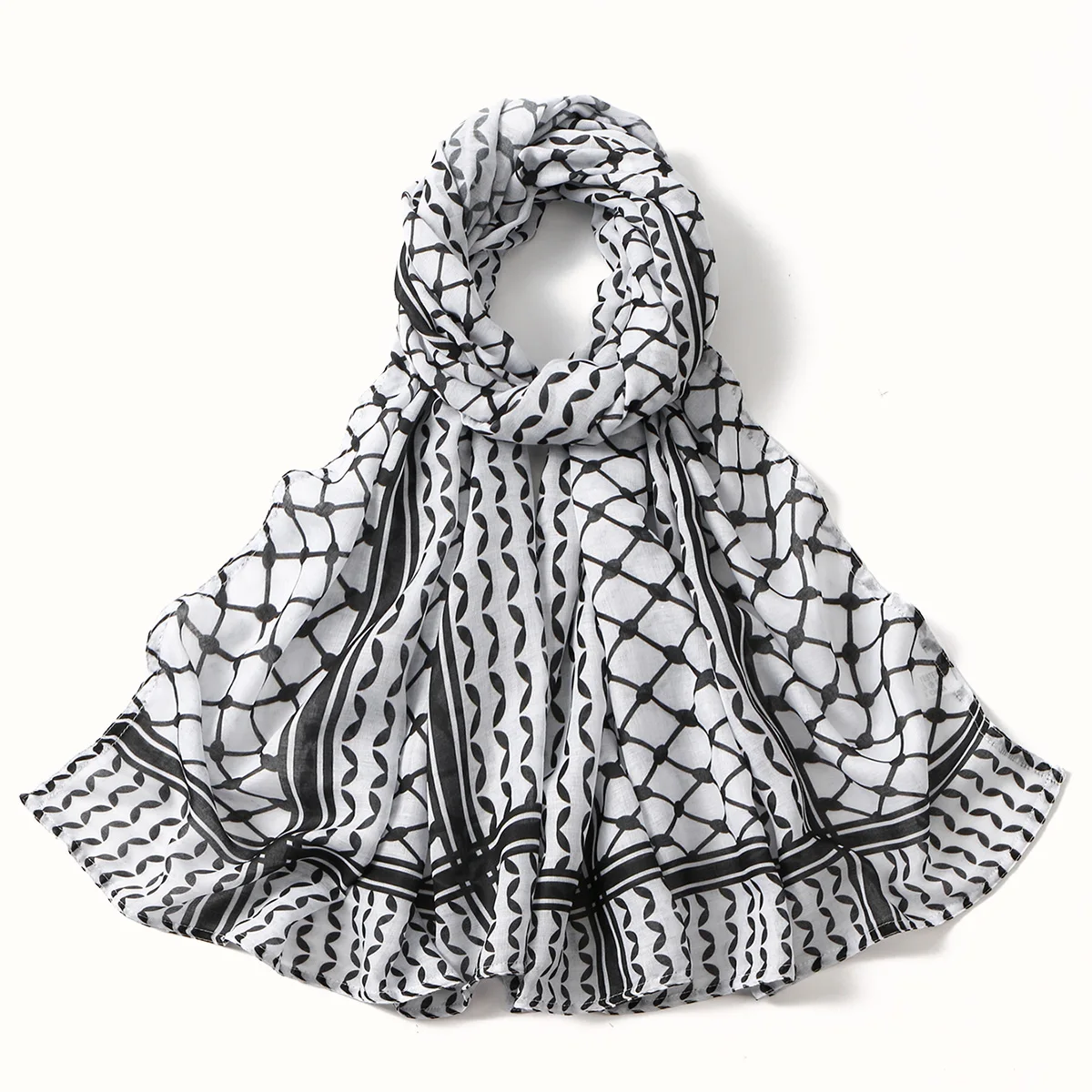 Hijab keffieh palestinien en polyester – 180 × 70 cm – Image 6