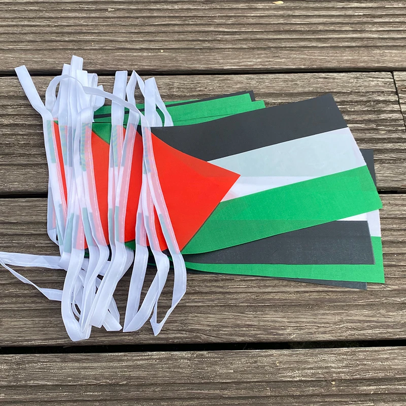 Guirlande de 20 fanions Palestine en polyester – 14 × 21 cm – Image 4