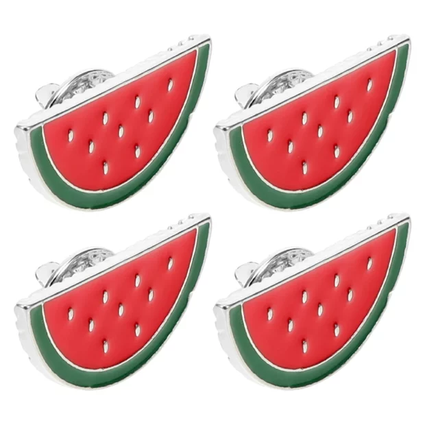 Lot de quatre broches pastèque aux couleurs de la Palestine