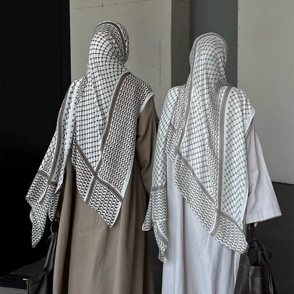 Hijab keffieh palestinien en polyester – 180 × 70 cm – Image 2