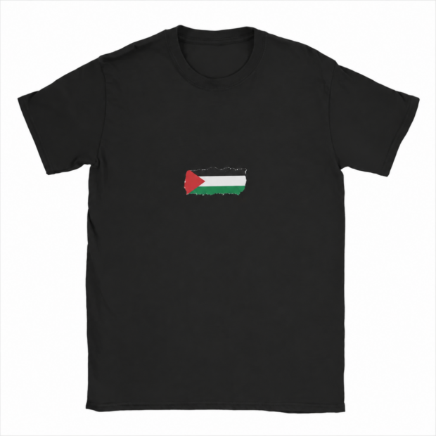 T-shirt Palestine imprimé avec drapeau – plusieurs coloris