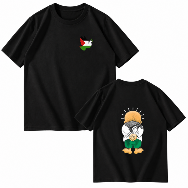 T-shirt Handala palestinien en coton
