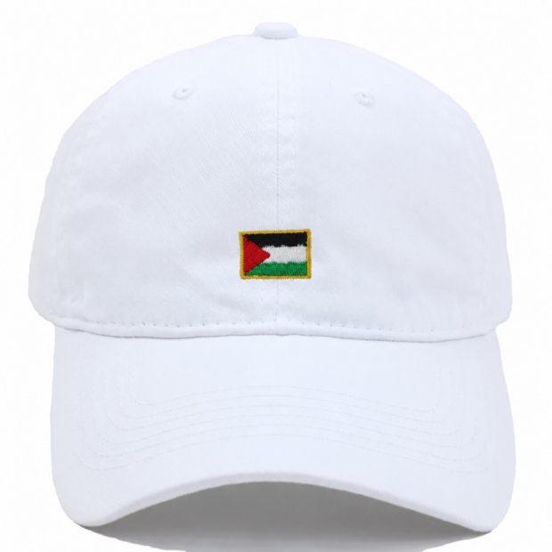 Casquette Palestine en coton délavé – broderie et drapeau