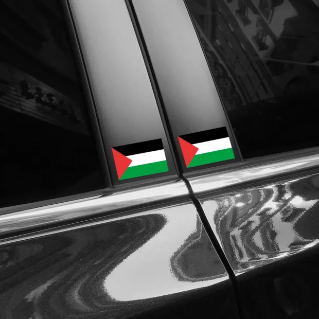 Stickers rectangulaires aux couleurs du drapeau palestinien