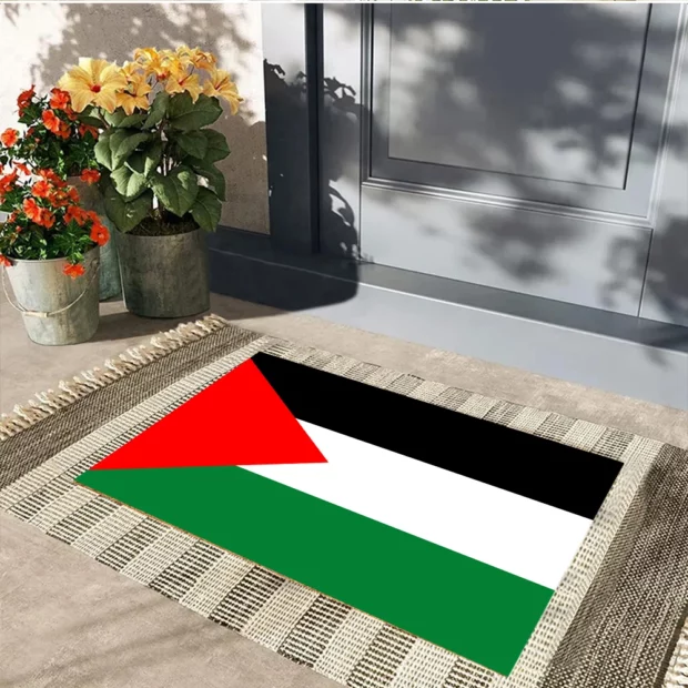 Tapis d’entrée aux couleurs du drapeau palestinien